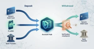 Diagram of Zodiac Casino UK deposit and withdrawal payment routes