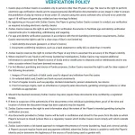 Official Zodiac Casino UK verification policy showing categories of identity and financial checks